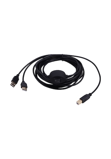 Leasetake 2'si 1 Arada Yazıcı Kablosu Usb A'dan B'ye Erkekten Erkeğe Yazıcı Kablosu Hp Canon Samsung Yazıcı Ayırıcı İki Bilgisayar İçin B
