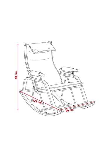 Sallanan Sandalye, Metal Ayaklı Tv Koltuğu, Sallanır Dinlenme Koltuğu, Demonte Sallanan Berjer Bordo