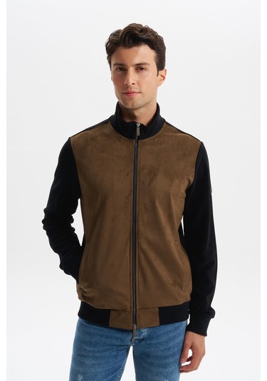 Arma Erkek Regular Fit Selanik Kumaş Dik Yaka Fleto Cepli Basic Sweatshirt Kazak K30324698502 Siyah