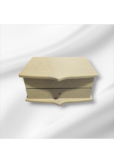 Ahşap Boyanabilir Bölmeli Ve Çekmeceli Çok Amaçlı Organizer Kutu