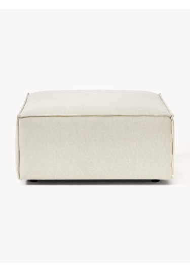 Most Mollis Kare Puf Silinebilir 01 Kırık Beyaz Keten Kumaş Yumuş