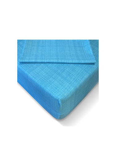 Alla Turca Ranforce 180x200 Cm Lastikli Çarşaf Seti - Turkuaz