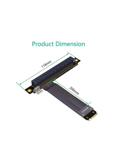 Pazly M.2 Nvme 3.0 16x Ssd Uzatma Kablosu, 2230-2280, Yüksek Hızlı Ve Kararlı, Pcı-e Desteği, Kısa Kablo Uzunluğu