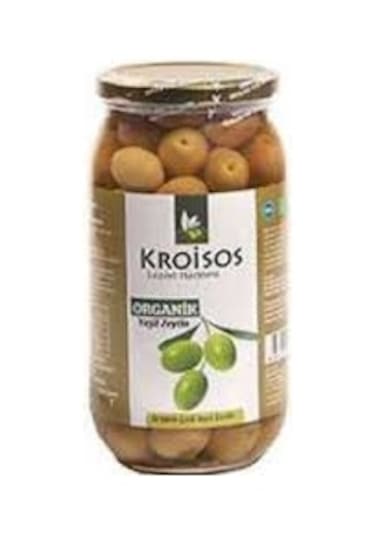 Kroisos Organik Çizik Yeşil Zeytin 600 G