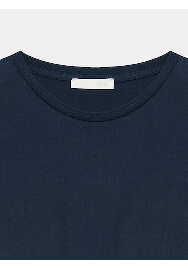 Dilvin 3683 Basic T-shirt-Koyu Lacivert