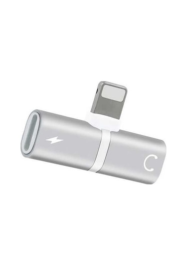 Sandwich İphone Uyumlu 7/8 Plus Ve X İçin Çift Lightning Adaptörü, Müzik Dinleme, Şarj, Arama, Veri Transferi İle Aluminum Min