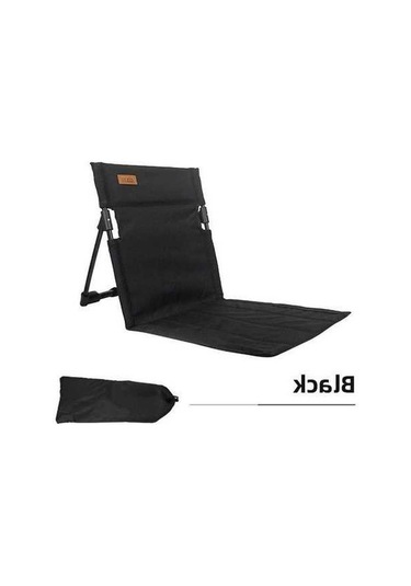 Pazly Katlanır Kamp Sandalyesi - Hafif Açık Veranda Bahçe Plaj Sandalyesi - Siyah Oxford Kumaş - Balıkçılık Koltuğu Siyah