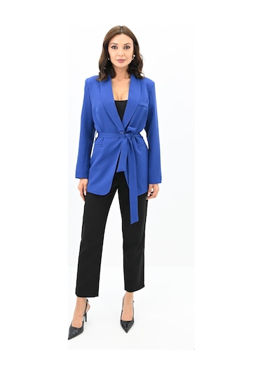 Kadın Kuşaklı Blazer Ceket 9004-1-24 001