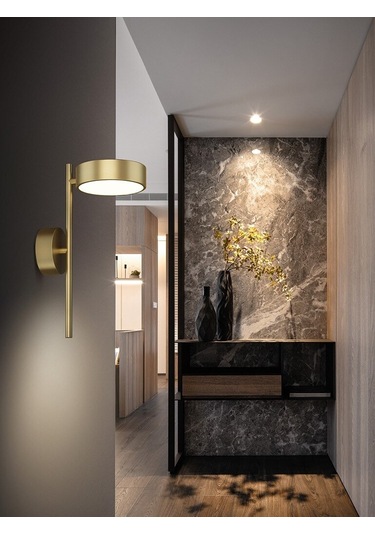 Simaavize Modern Copper Led Aplik Altın