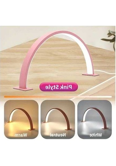 Fastbuy Dream011 Pembe Usb Masa Lambası Yarım Ay Şekilli Tırnak/dövme Işığı Parlaklık Ayarlanabilir Pembe Pembe
