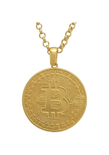 Agakulche 14 Ayar Bitcoin Kolye