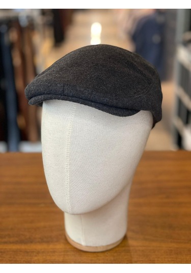 İngiliz London Model Kaşe Kumaş Kasket Şapka Füme