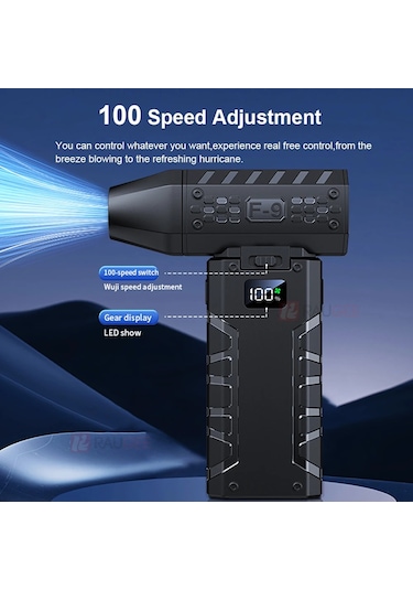 El Şiddetli Turbo Fan 13000 Rpm Güçlü Hava Üfleyici Yüksek Hızı Mini Turbo Jet Black
