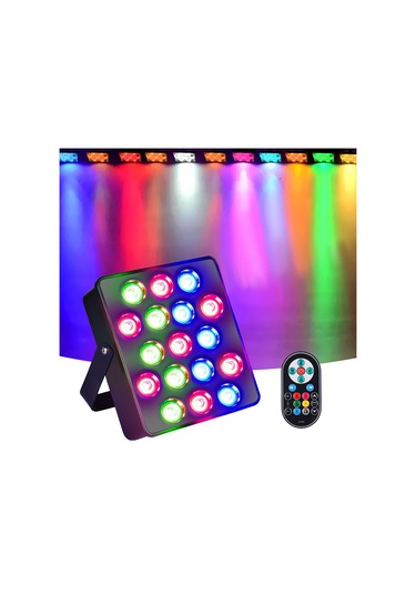 Konesam Rgb Led Sahne Işığı 17 Led'li Kırmızı 7+yeşil 5+mavi 5 Ses Kontrollü, Otomatik Ve Stroboskop Modları, Kumandalı Usb Plastik Tipi - Bar, Düğün, Gösteri Işığı Diğer