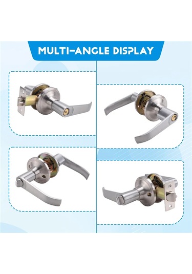 Aee3-kapı Kolu Kilit Giriş Sürgülü Ön Kapılar Giriş Anahtarlı Kilitler Ev Silver Diğer