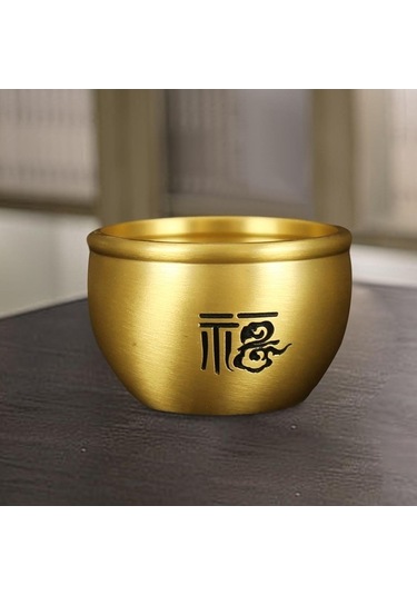 Trendooze Pirinç Fengshui Kase Baifu Vat Bakır, 5cmx3.3cm, Unik Dekor Hediye 5cmx3.3cm