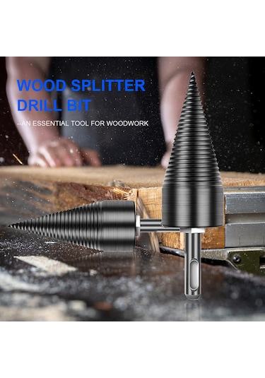 Yunboo 42mm Oksijenli Çelik Odun Ayırıcı Matkap Ucu, Altıgen Saplı, Elektrik Çekiç Ve Darbe Matkapı İçin, Odun Bölme Aleti