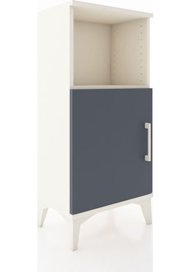 Arges Komodin 2 Raflı Tek Kapaklı 44x30x96 Aytaşı-antrasit Aytaşı