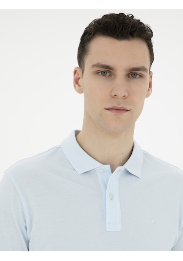 Pierre Cardin Erkek Buz Mavisi Tişört Basic 50280754-vr095 Buz Mavi
