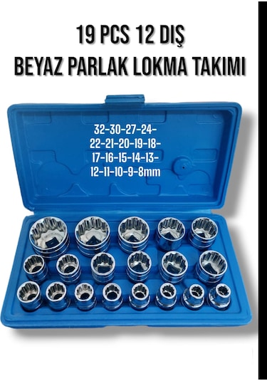 1/2 12 Köşe Yıldız Lokma Seti 19 Parça Çantal