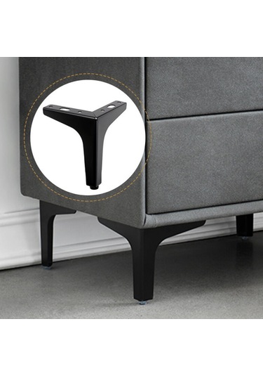 Adet 10 Cm Siyah Metal Mobilya Ayağı Seti - Dolaplar, Kanepeler, Sehpalar, Tv Sehpaları Ve Diğer Mobilya Ayakları İçin Diğer