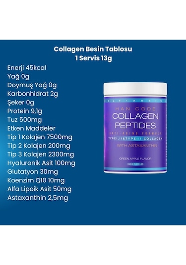 Collagen Peptides Kolajen Desteği 390g 30 Servis Karışık