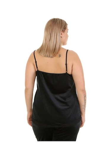 Kadife Dantelli Ip Askılı Atlet