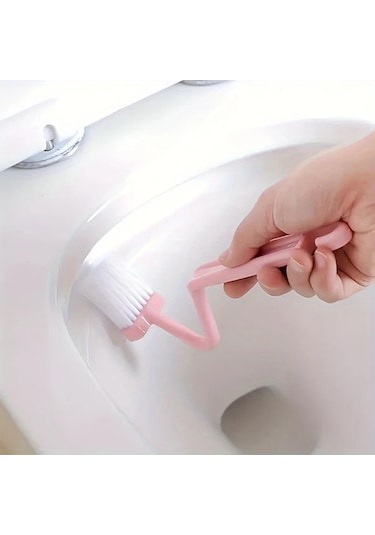 Chenkestoreone Yeşil V Şeklinde Klozet Fırçası Ölü Nokta Bırakmaz Duvara Asılır Banyo Aleti Yeşil