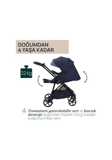 Chicco Seety Bebek Arabası Oxford Blue 04087097790000