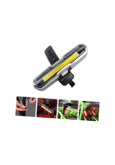 6017-mavi Kırmızı Çakarlı Usb Şarjlı Bisiklet Stop Lambası