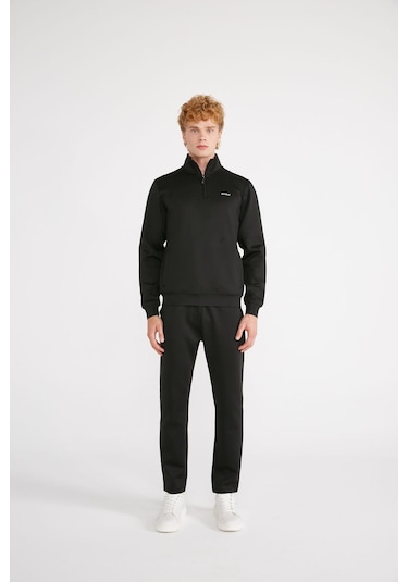 Jepublic Jp Scuba 1/2 Zıp Sweatshırt Siyah
