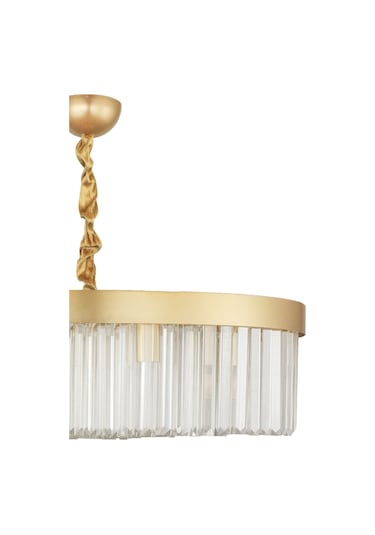 Desina 60'lık Kristal Taşlı Lüks Avize - Sarı-yaldız Sarı Yaldız