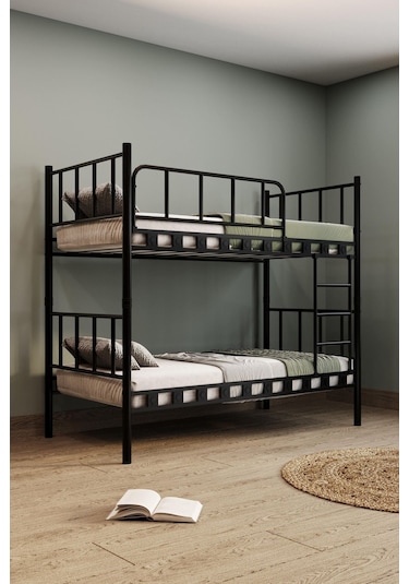 Argimo Zambak Metal Ranza Ve Karyola Siyah 90 X 190