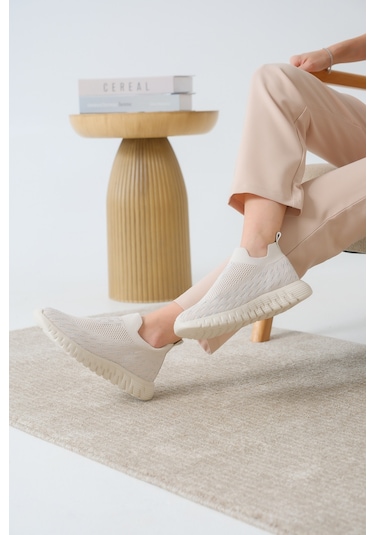 Marvin Günlük Ortopedik Kadın Sneaker Spor Ayakkabı Bej