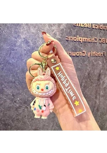 Novahub Yeni Karikatür Labubu Kız Sırt Çantası Anahtarlık Kolye Araba 5, Moda Unisex Çinko