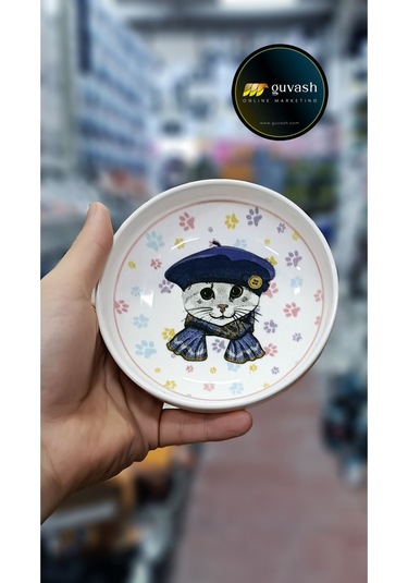 Kedi Desenli 4'lü Çerezlik, Tatlı Tabak Çocukaları Sevindirmek İçin Mükemmel Çok Renkli