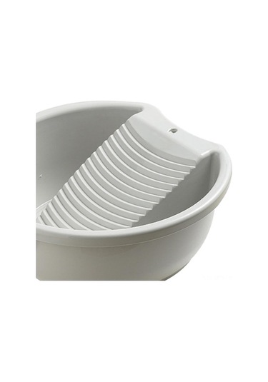 Besthome1 Pratik Eldivenli Halka Çamaşır Yıkama Kovalı Dayanıklı Gri Renkli, Ev & Dışarıda Kullanım İçin Gri