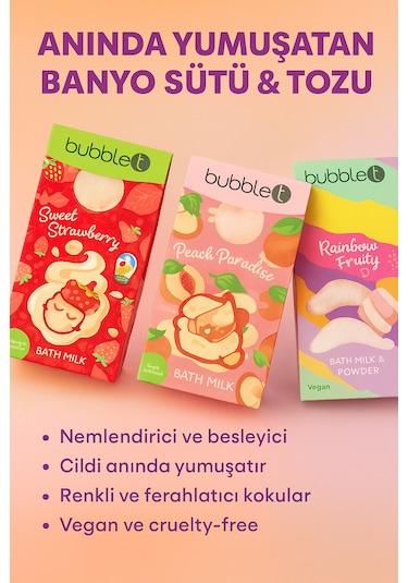 Bubble T Noveltea Sıcak Banyo Sütü Ve Gökkuşağı Banyo Tozu Seti