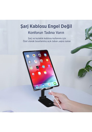 Juo Katlanabilir Masaüstü Telefon Standı Siyah