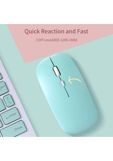 Springsun "ultra İnce Kablosuz Klavye - İphone Uyumlu, İpad Ve Bilgisayarlar İçin Uzun Pil Ömrü İle 44 Saat Kullanım"