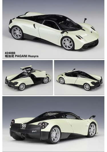 Pagani Huayra 1:24 Model Araç Beyaz Renk Koleksiyon