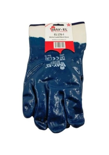 Nalburkent Bay-el El170 Nitril Kaplama İş Eldiveni 10 Beden Petrolcü Sıvacı 5 Çift