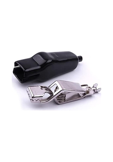 Timsah Klipsi Kılıflı Daha İyi Korozyona Dirençli Timsah Klipsleri 2 X Kırmızı