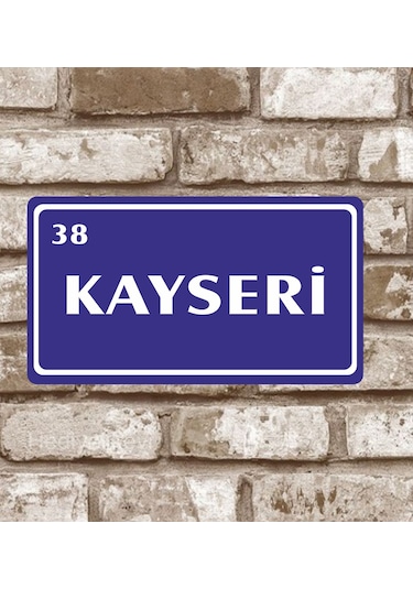 Kişiye Özel Metal Plaka Kayseri 38 Retro Poster (29X15)