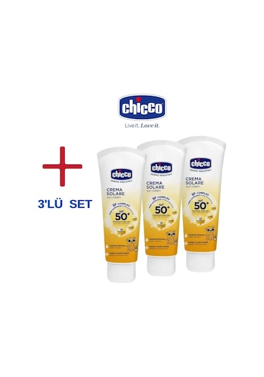 Chicco Güneş Kremi Spf 50+ 75 Ml 3'lü Set