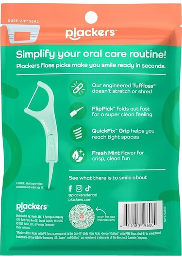 Plackers Micro Line Çatal Diş İpi Kürdanlı 90 Adet