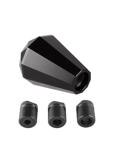 Wondernest Evrensel Araba Elmas Şekilli Metal Vites Topuzu Siyah Siyah