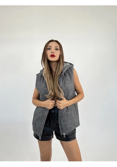 Saklımoda 6638 Yelek-siyah Çok Renkli