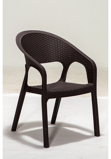 4 Adet Garden Kahve Sandalye / Balkon-bahçe-teras Siyah