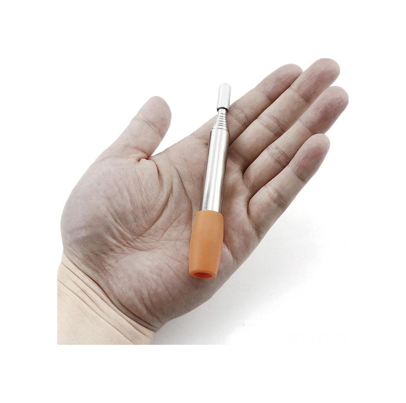 Youtek 304 Paslanmaz Çelik Füme Borusu, Silikon Uçlu, 8 Bölümlü Katlanabilir, 50 Cm Uzunluk, Kamp Ateşi, Mangal, Ofis İçin Yangın Başlatma Aracı Gümüş